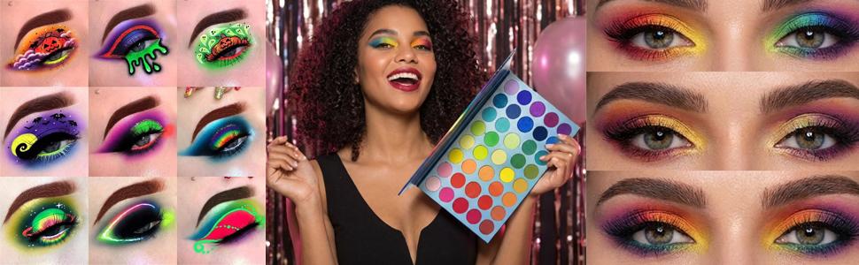 39 Color Rainbow Eyeshadow Palette - Professional Makeup Matte Metallic Shimmer Eye Shadow Palettes - Ultra Pigmented Powder Bright Vibrant Colors Shades Cosmetics Set