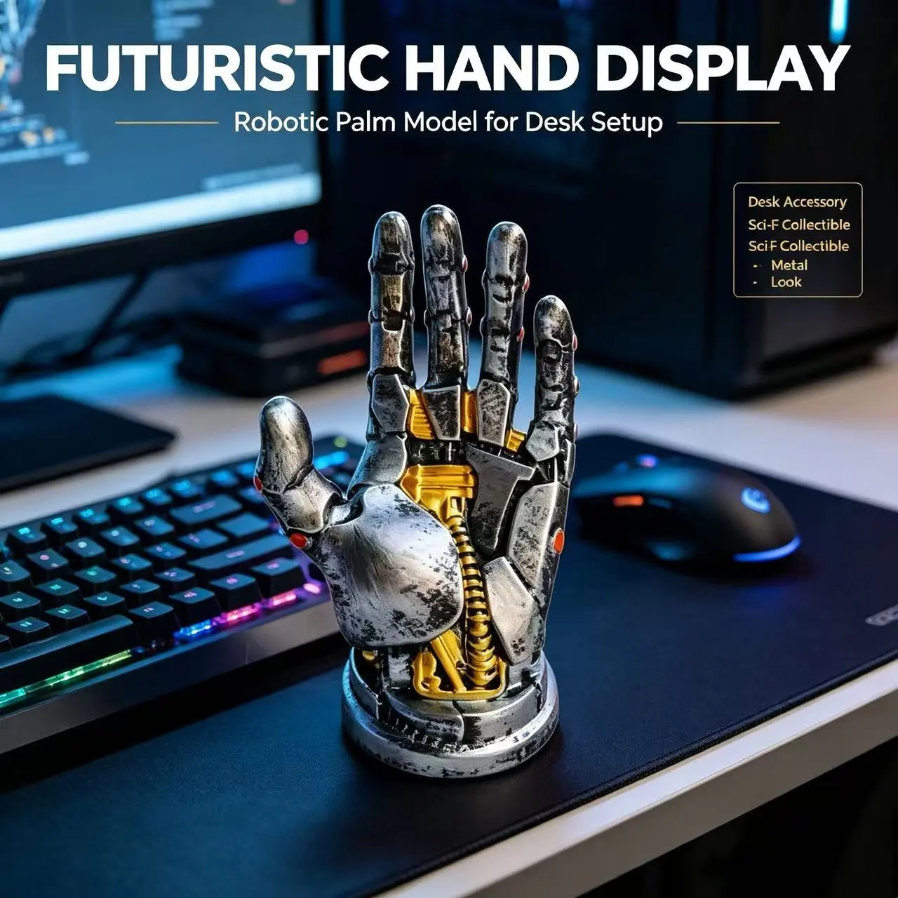 Creative Cyberpunk Hand Sculpture Stand for Gaming Controllers, Controller Holder, Ideal Gift for Gamers, Perfect Storage Solution for Game Accessories
