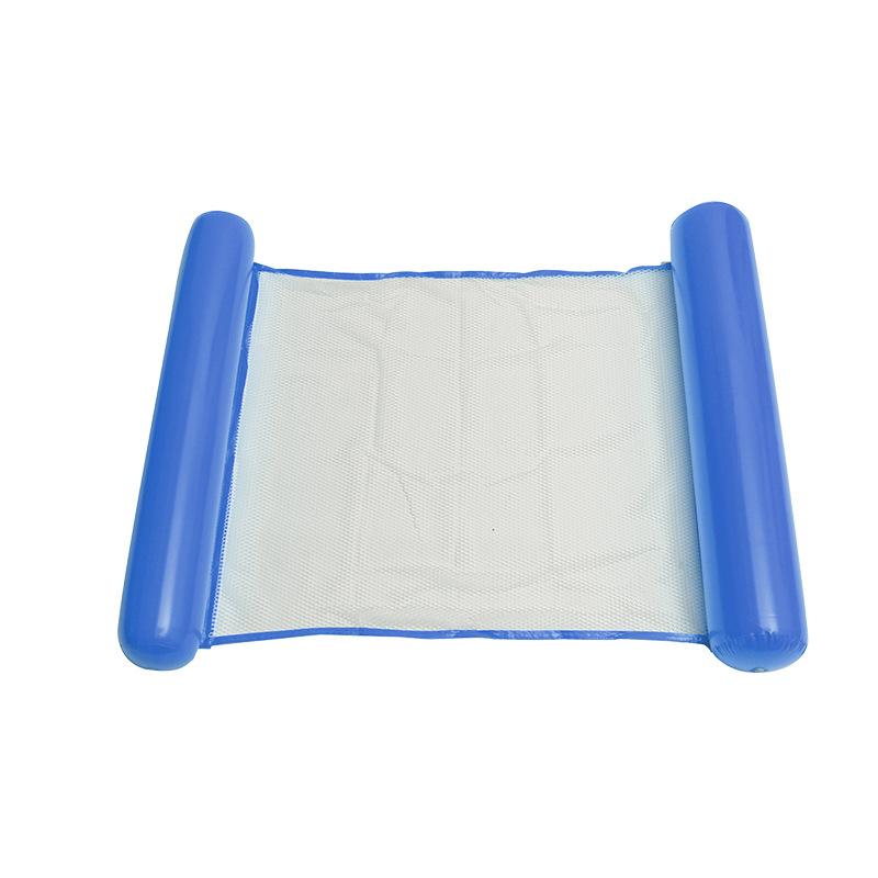 New inflatable floating lounger for outdoor use, foldable with backrest, mesh floating bed, water inflatable product, recliner floating bed