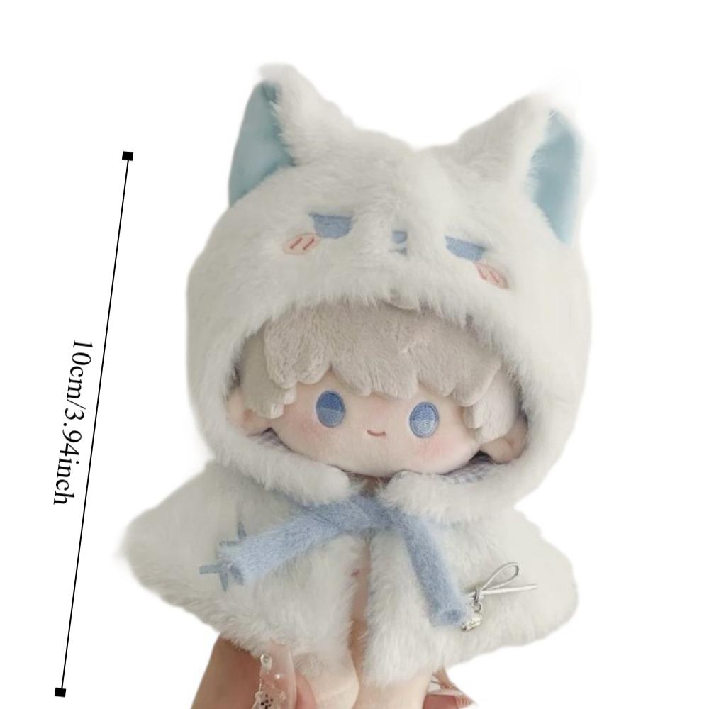 Plush Cloak 10cm Cotton Doll Clothes Suit Cute 20cm Doll Clothes Outfit Dress Up Blue Doll Clothes Set Children's Gift