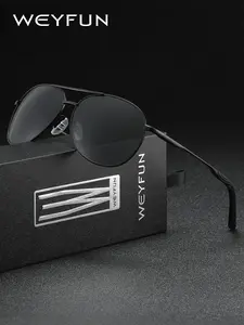 WEYFUN Party Style Polarizing Film Sunglasses With Oval Frame, Versatile Daily Wear With Accessories, Sun Shading, Driving, Fishing, Outdoor Hiking, Reducing Glare