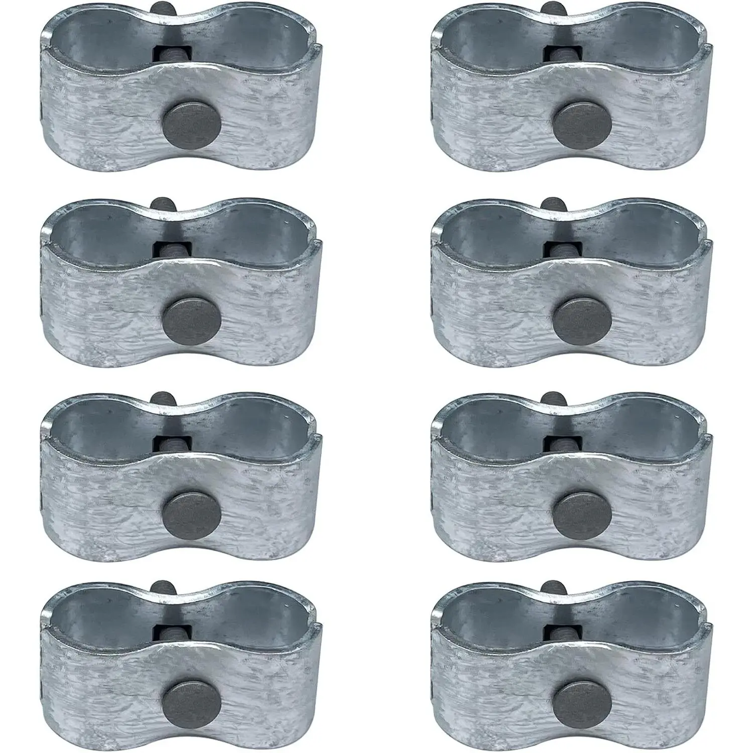 8 Set Dog Kennel Panel Clamps, Chain Link Fence Panel Clamps for Round Pipe Panel Frame with 1-3/8"/32mm Diameter, Saddle Clamps for Dog Kennels & Chain Link Fence.