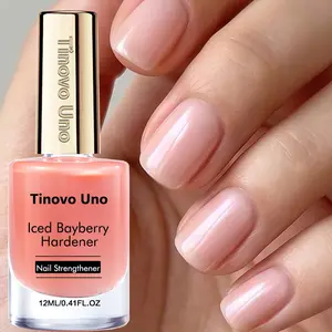 Tinovo Uno Iced Bayberry Nail Strengthener 12ml, 4-in-1 Strength+Care Formula, Quick Dry, No UV, Long Lasting & Chip Resistant, Improves Weak & Brittle Nails, Brightens Skin Tone, Perfect Mother's Day & Holiday Present，Original Brand Cap