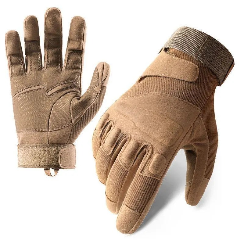 Men's Tactical Motorcycle Gloves - Cold-Weather Insulated, Windproof, Touchscreen-Compatible, Hard Rubber Knuckle Armor, Protective Outdoor Gloves for Riding, Work