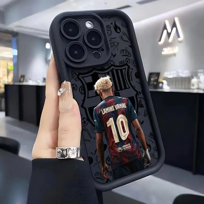 Personalized Anime Football Genius B-Barcelona No.10 & Y-Yamal Soft Silicone Phone Case - Durable, Transparent, Protective Anti-Fall with Shock Resistance, Colorful Mobile Accessory for Multi-Model iPhone & Samsung Galaxy