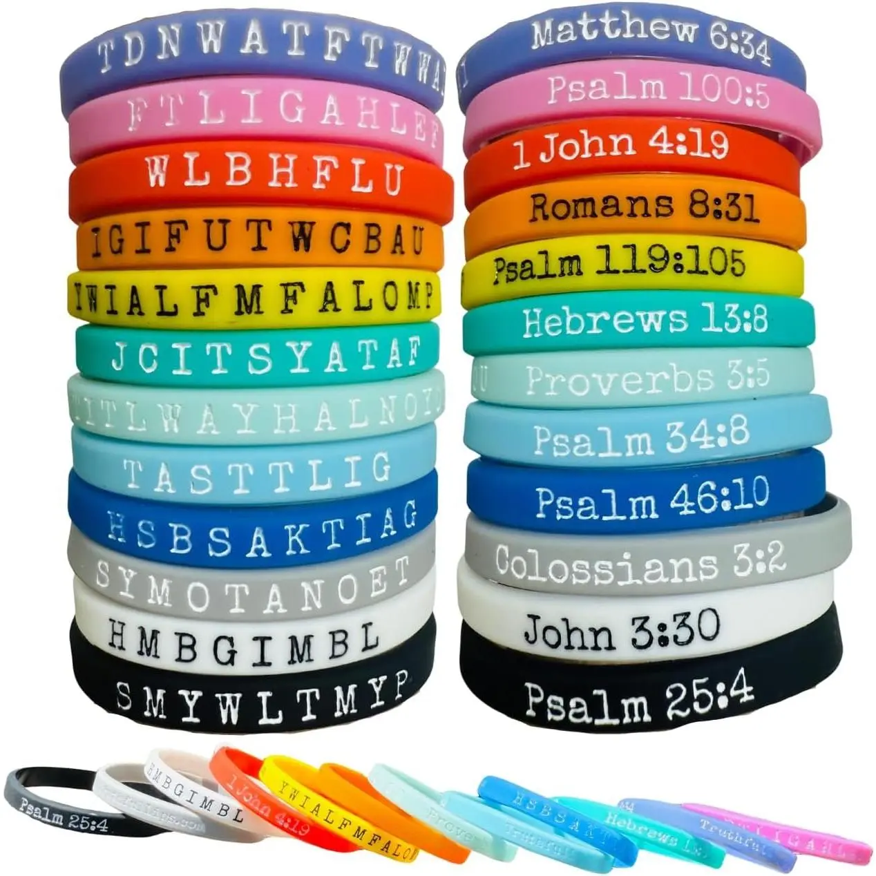 verse bracelets 12pk memory verse wwjd  bracelets