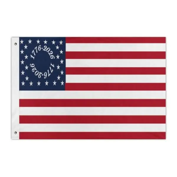 Tudomro 250th Anniversary American Flag, 5x8 ft Heavy Duty Outdoor Decor with Embroidered Stars, Brass Grommets, Stars and Stripes Design for 4th of July, Memorial Day, Wall Display & Parties