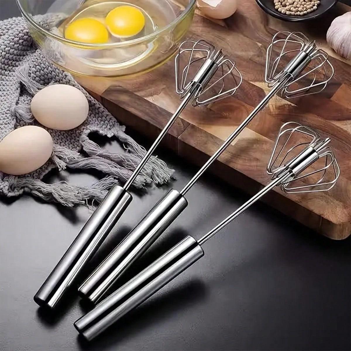Manual Egg Beater, 304 Stainless Steel Press Type Semi-automatic Egg Mixer, Household Baking Cream Beater, Kitchen Accessories, Utensils