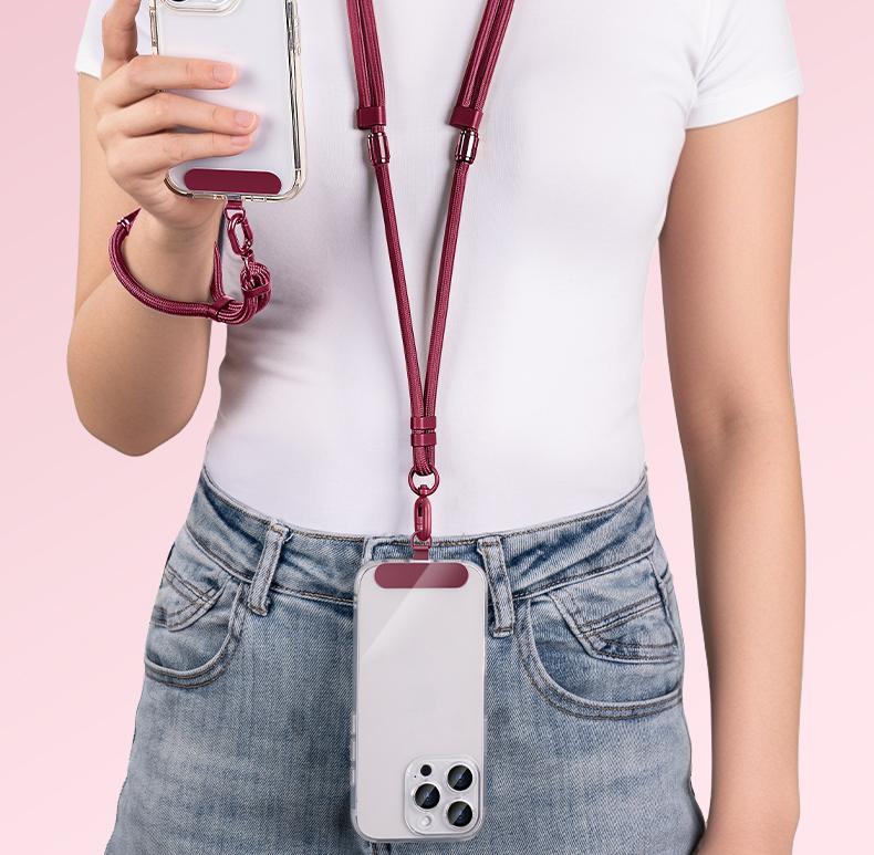 Adjustable 3-in-1 Phone Lanyard Strap Crossbody Neck Wrist Wear Anti-Theft Anti-Drop Universal Holder with Secure Clip for Men Women Durable Stylish featured  deals Nylon