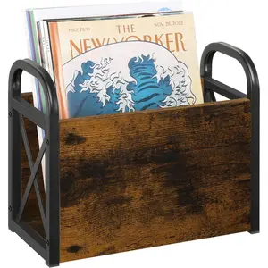 Floor Magazine Holder Rack, Magazine Storage Basket, Folder Organizer Bin for Books, Newspapers, Tablets