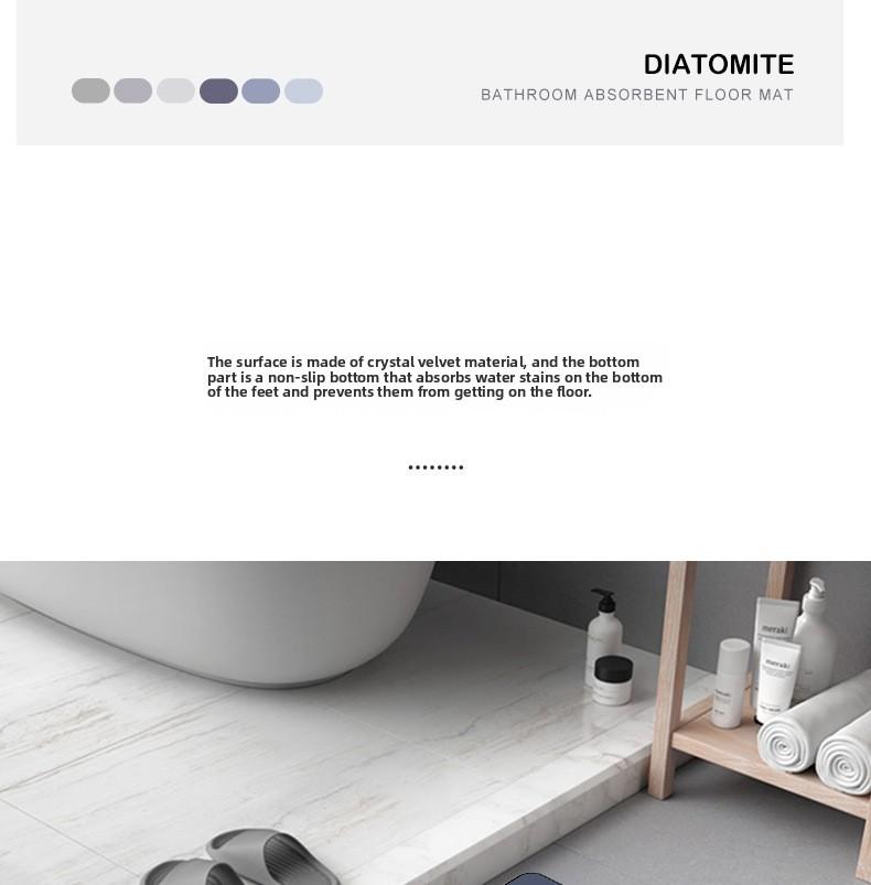 Modern minimalist bathroom mat, water-absorbent, suitable for bathroom, toilet and bedroom entrance, door carpet and entry floor mat