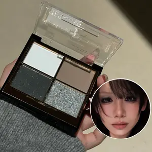 4-color high-pigment eyeshadow palette, smooth blendable with no caking. Perfect for daily nude & smoky eye looks, enhances eye contour and elegance. Fits all skin tones, effortlessly creates layered dramatic eye makeup.