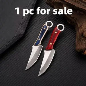 Mini Sharp Pocket Knife, Handmade Outdoor Multi-Function Camping Knife, Keychain Utility Blade, Small Straight Fixed Blade