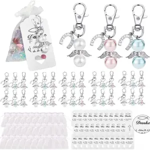 Angel Pendants, Wedding Christening Pendants,Gift Box Decoration Set Of,Keychain Wedding Party Mesh Organizer Pendant Birthday, Angel Key Chain, for Wedding, Party, Anniversary