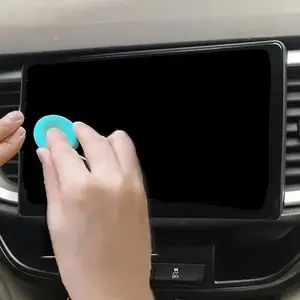 2pcs Macron Color Screen Fingerprint Eraser Cleaner, Portable Car Phone Screen Wiper, Eyeglass Brush Cleaning Agent with Keychain