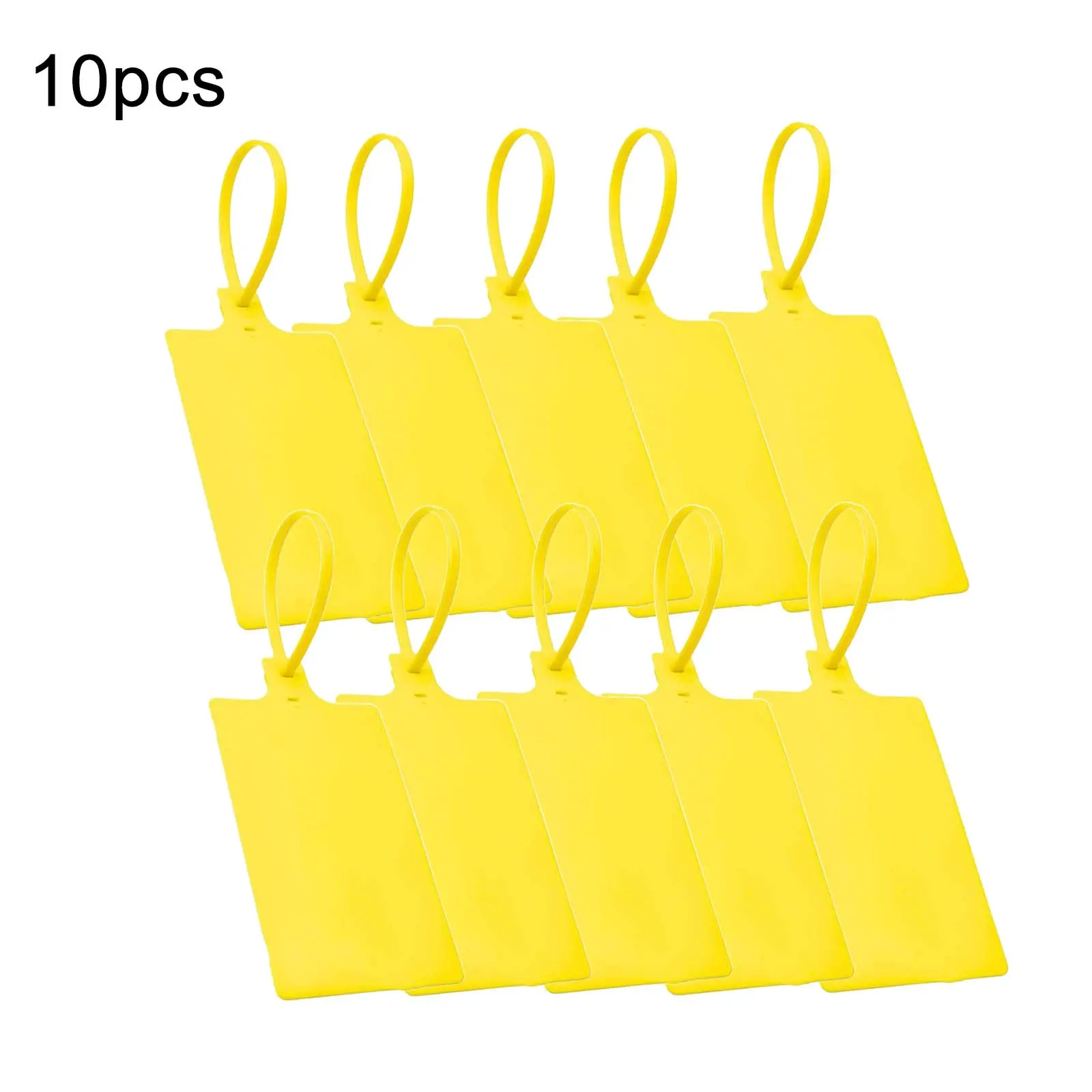 10 Plastic Sealing Labels, Waterproof Write-On Surface, Large Size for Safety Seals, Transport Tags, Packaging Hanging Labels