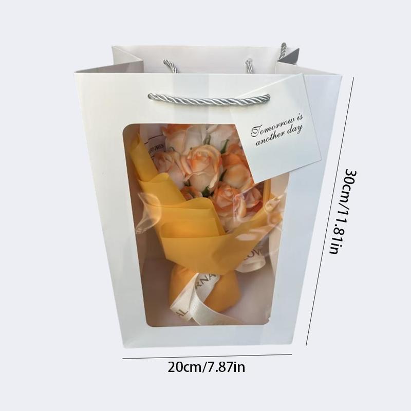 Artificial Rose Bouquet with Bag Flowers, 1 Count Creative Birthday Gift, Bridesmaid Gift, Party Gift, Romantic Festive & Party Supplies