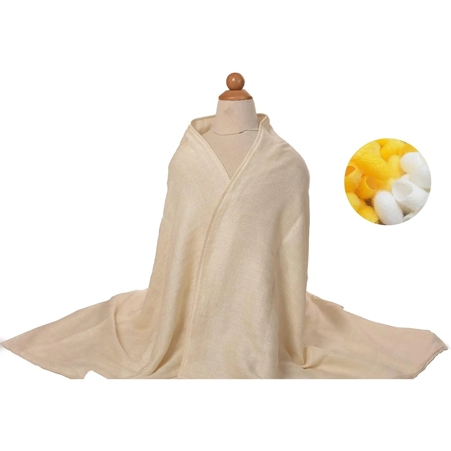-Shower Towel Mulberry Silk |   Pure Silk | Large Bath Towels, Ultra Absorbant | Bath Towel for Yoga,Hair,Beach,Bath. (3 Layers, 31.5 x 29.5 Inches)