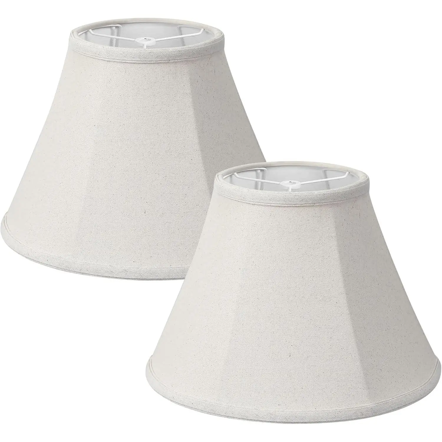 Lamp Shades Set of 2, 6x12x8.5 inch Beige Lamp Shades for Table Lamps Medium Lamp Shade for Table Lamp & Bedside Lamp No Assembly Required