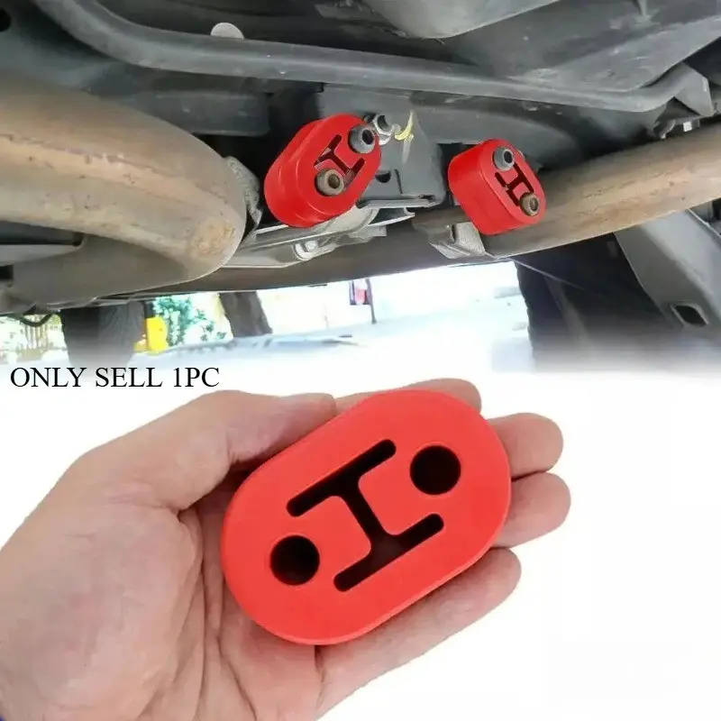 Universal Car Two-Hole Exhaust Pipe Mount Bracket, Absorber Hanging Glue, Lifting Lug, Long Muffler Support, Shock Modification