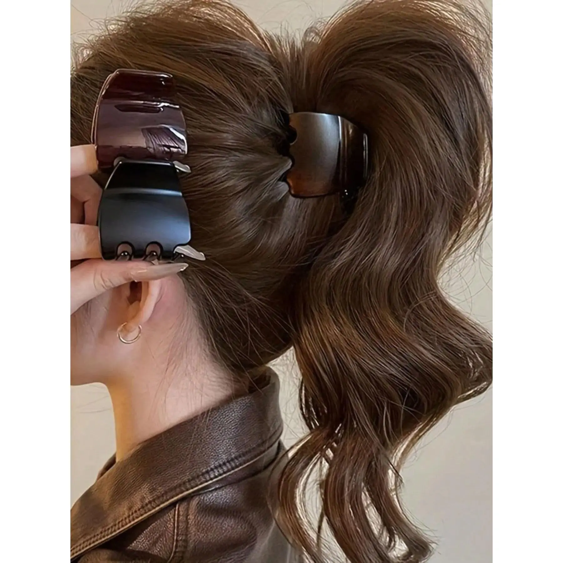 Mini Silver Clawclip Set, 3pcs Elegant U-Shaped Hairpins with Secure Grip for Daily Casual Wear, Claw Clip Ponytail, Fashion Hair Accessories, Hair Pin Set, Daily Wear