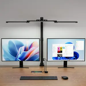 LED Desk Lamp for Home Office with USB Charing Ports Gooseneck Architect Clamp-on Desk Lamp with 5 Light Colors Smooth Dimming Touch and Hand-Wave Control for Reading, Crafting,Gaming,Valentines Day gifts for him,boyfriend,husband