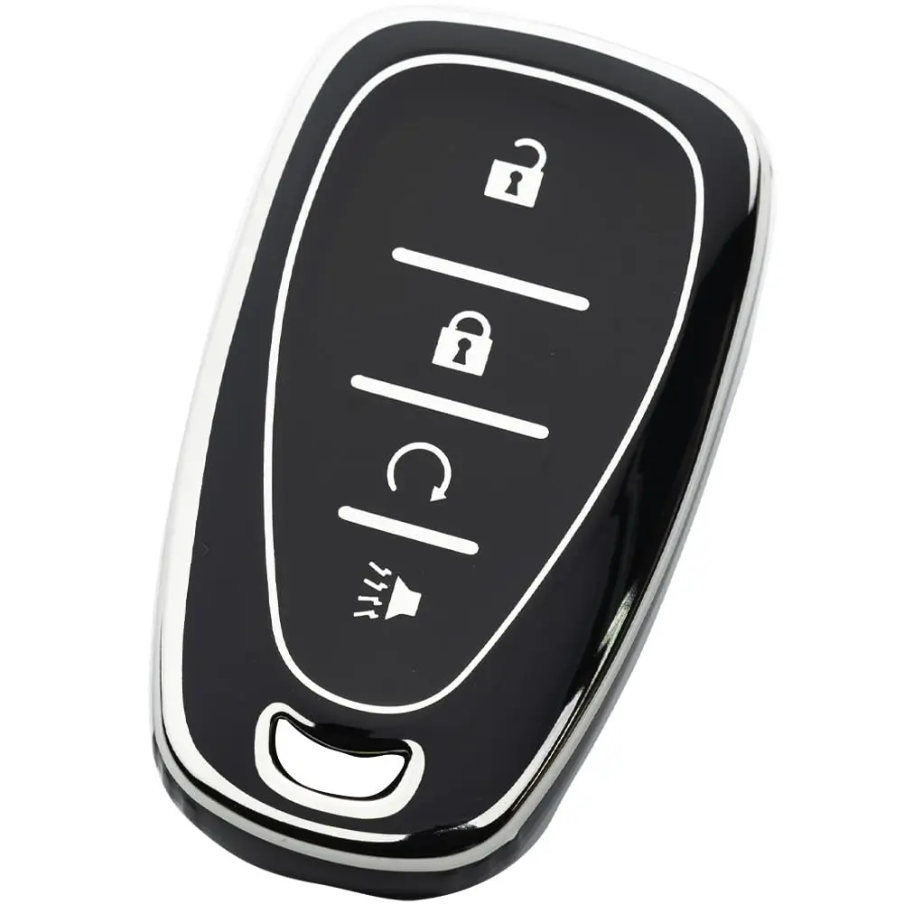 4 Button Silver and Black