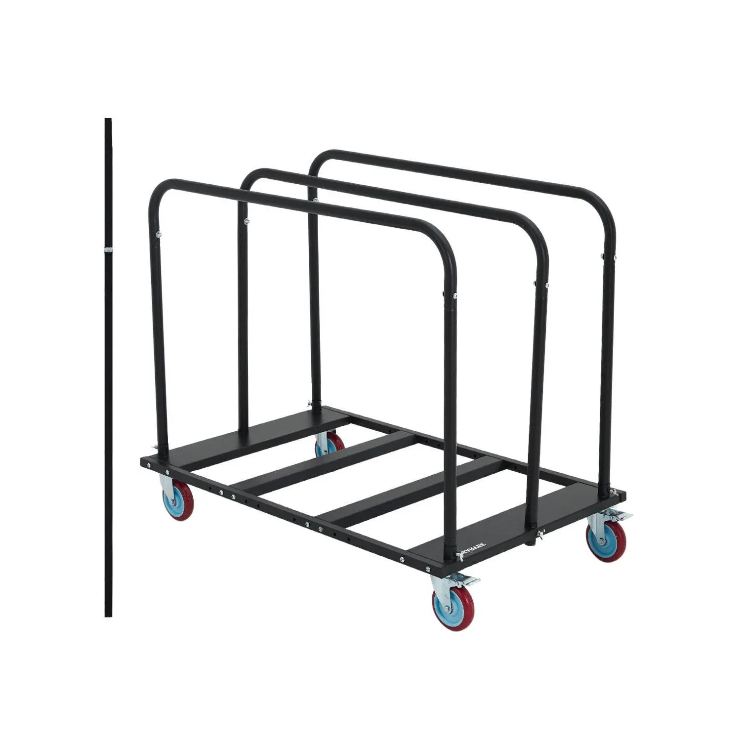Garvee Heavy Duty Folding Flat Platform Trolley Cart – 1800 lbs Capacity – Industrial Material Handling Dolly – PU Swivel Wheels, Locking System, Straps – Ideal for Warehouse, Events, Hotels