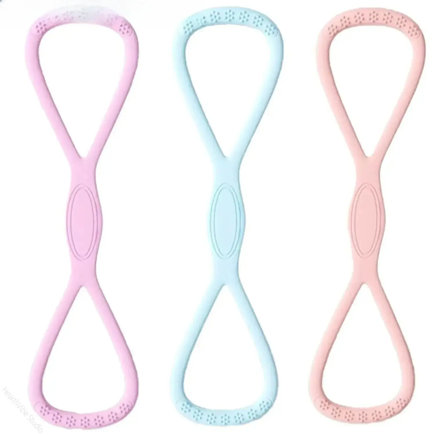 2026 Figure 8 Yoga Resistance Band 35 LB Soft Silicone Exercise Band Quick Rebound Fitness Resistance Band for Back, Shoulder, Legs, Workout Bands, Training Equipment