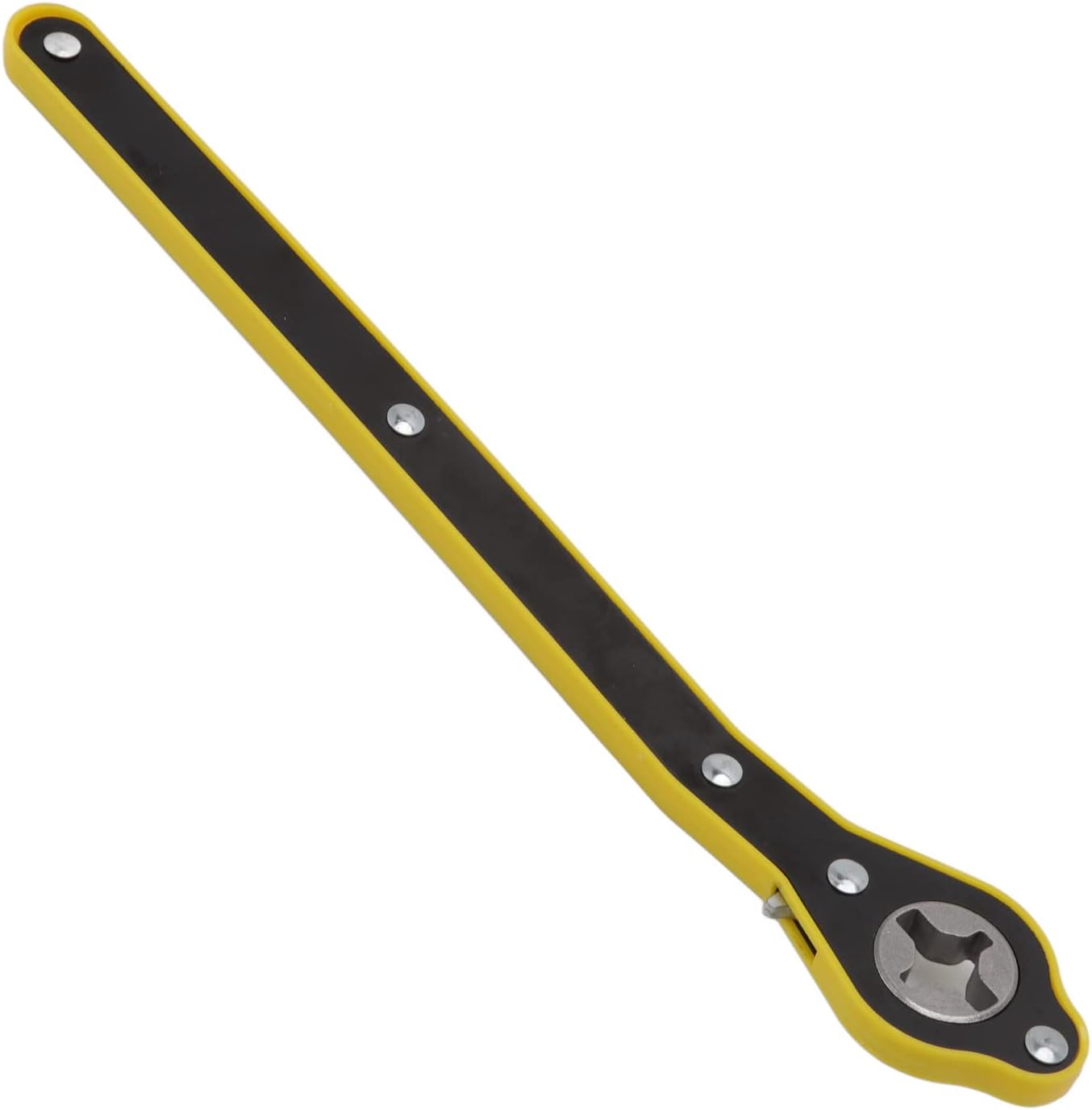 Labor Saving Long Handle Ratchet Wrench, 13.4in Steel Ratchet Spanner Strong Tool Hard Wrench for Wheel Tire Removal Repair