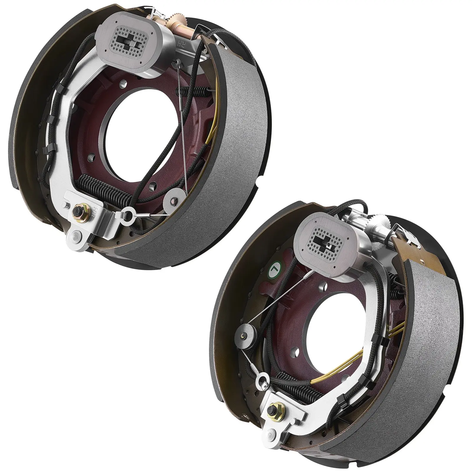 VEVOR Auto-Adjust Pre-Assembled SPHC Steel Electric Brake Pair Kit, 12.25x3.375in Backing Plates, 8000lbs Heavy Loads Axle Braking System Replacement Part for Trailers, RVs
