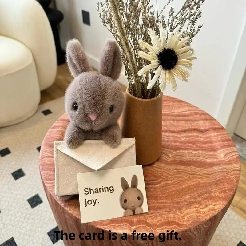 1pc Messenger Rabbit Plush Doll, Envelope Small Bunny Toy, Cute Companion Doll Gift, Surprise Gift, Creative Gift, Stuffed Rabbit