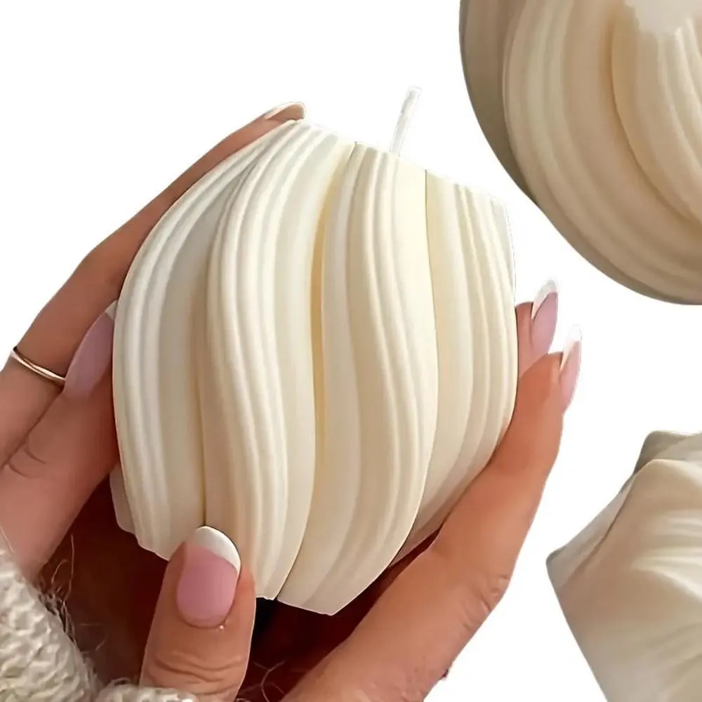1PC Geometric Wave and Twisted Spiral Silicone Candle Mold, Reusable High-Quality Candle Making Mold, DIY Craft Enthusiasts, Scented Candles