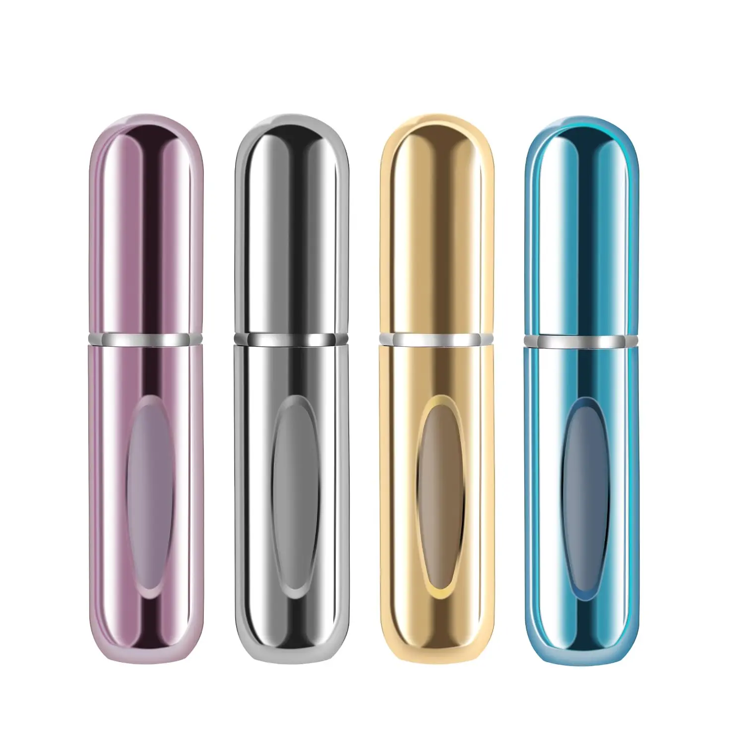 Portable Mini Refillable Atomizer Perfume Bottle, 5ml Refillable Atomizer Perfume , Scent Pump Case for Traveling and Outgoing (4 Pack)