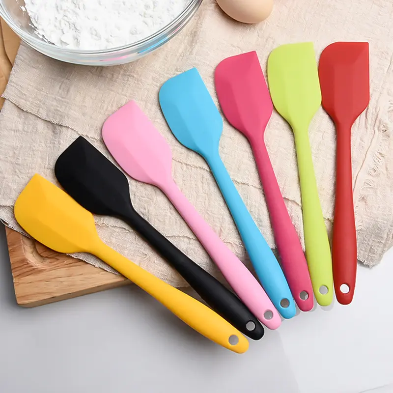 Small Silicone Spatulas, Flat Butter Spreader and Icing Tool with a Flexible Tip for Cake Baking and Frosting, Flat Spatula