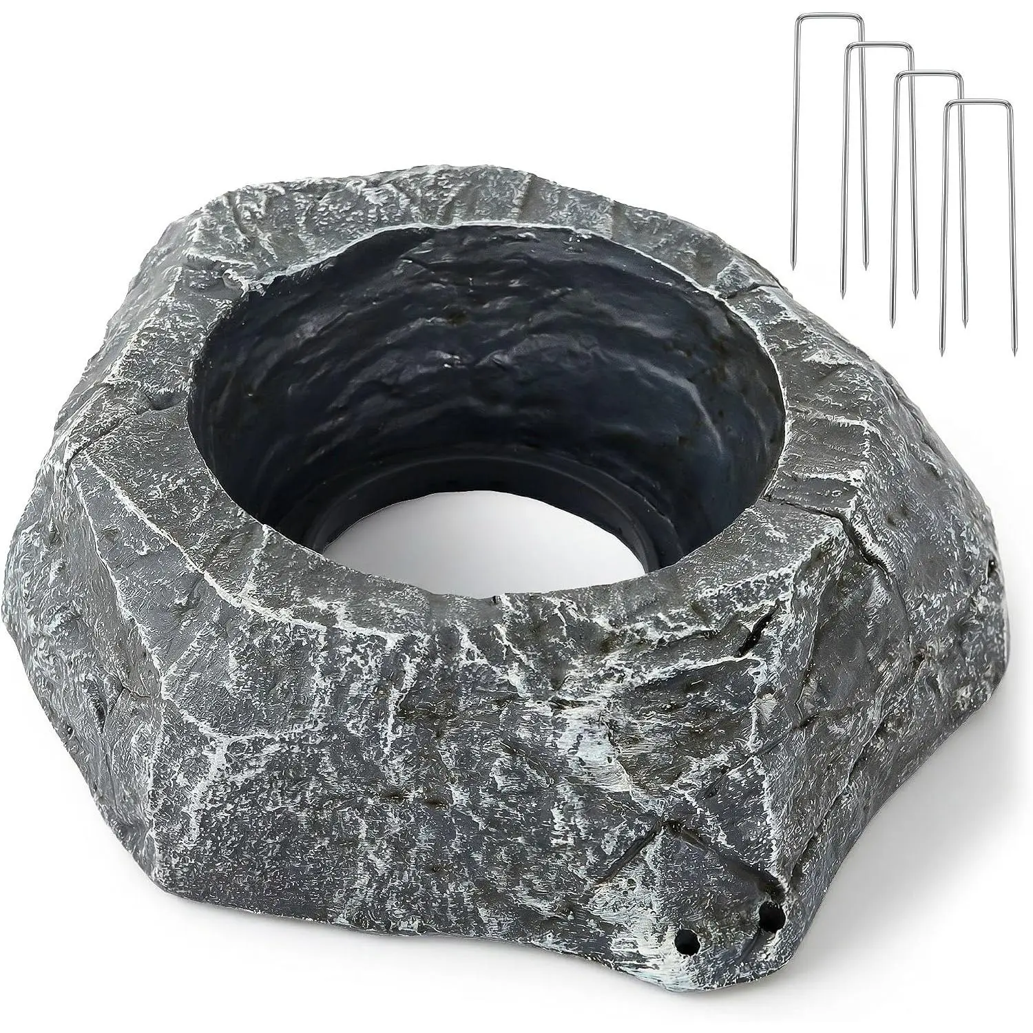 Realistic Rock Sprinkler Head Protector Cover, Resin Stone Pop Up Sprinkler Cover to Help Prevent Lawn Mower Damage, Decorative Sprinklers Covers for Yard, Lawn, Garden & Landscape(1 Pack)