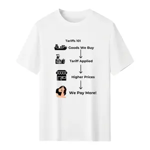 Educational T - Shirt: "Tariffs 101" Flowchart Explaining Tariffs' Impact on Consumer Prices