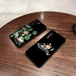 Dollar Alec Monopoly Man Phone Case For Samsung S26 S25 S24 FE S23 S22 S21 Plus Ultra For iphone 17 16 15 14 13 12 11 17Air Plus Pro Promax Black Soft Shell