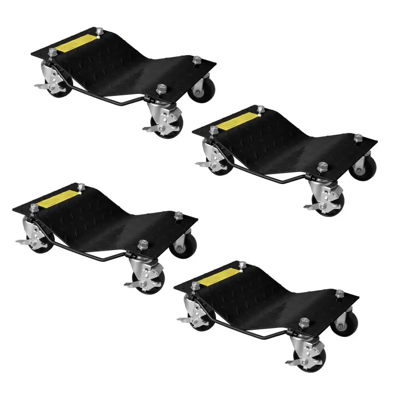 GARVEE Car Dolly Set of 4,Wheel Dolly,6000LBS Heavy duty car dolly,Garage Dolly With Wheels,Car Mover,Car Skates with Brakes,for Moving Cars, Trucks, Trailers, Motorcycles, and Boats