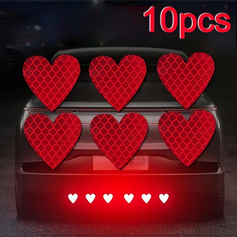 Heart Shaped Reflective Sticker, Car Motorcycle Electric Bike Reflective Sticker, Night Safety & Style Enhancing Decals, Car Accessories