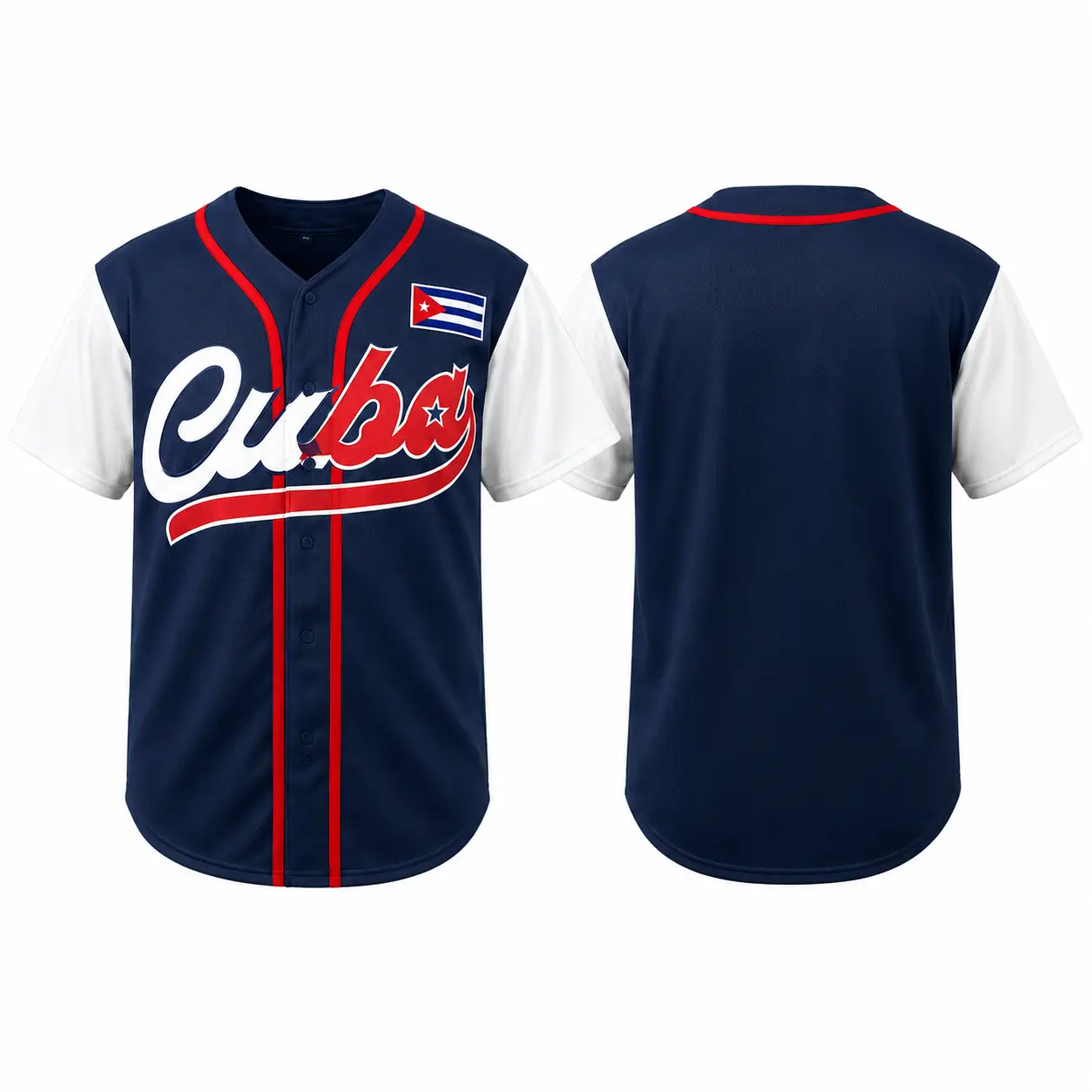 Cuba-Inspired Graphic, Unisex Baseball Jersey Shirt,  Summer Festival Outfit, Cultural Events & Casual Streetwear，Casual Game Day Fan Jersey,clothes,outfits,men's wear,men fashion,summer men clothes,fashion men clothes，vacation shirt，casual streetwear