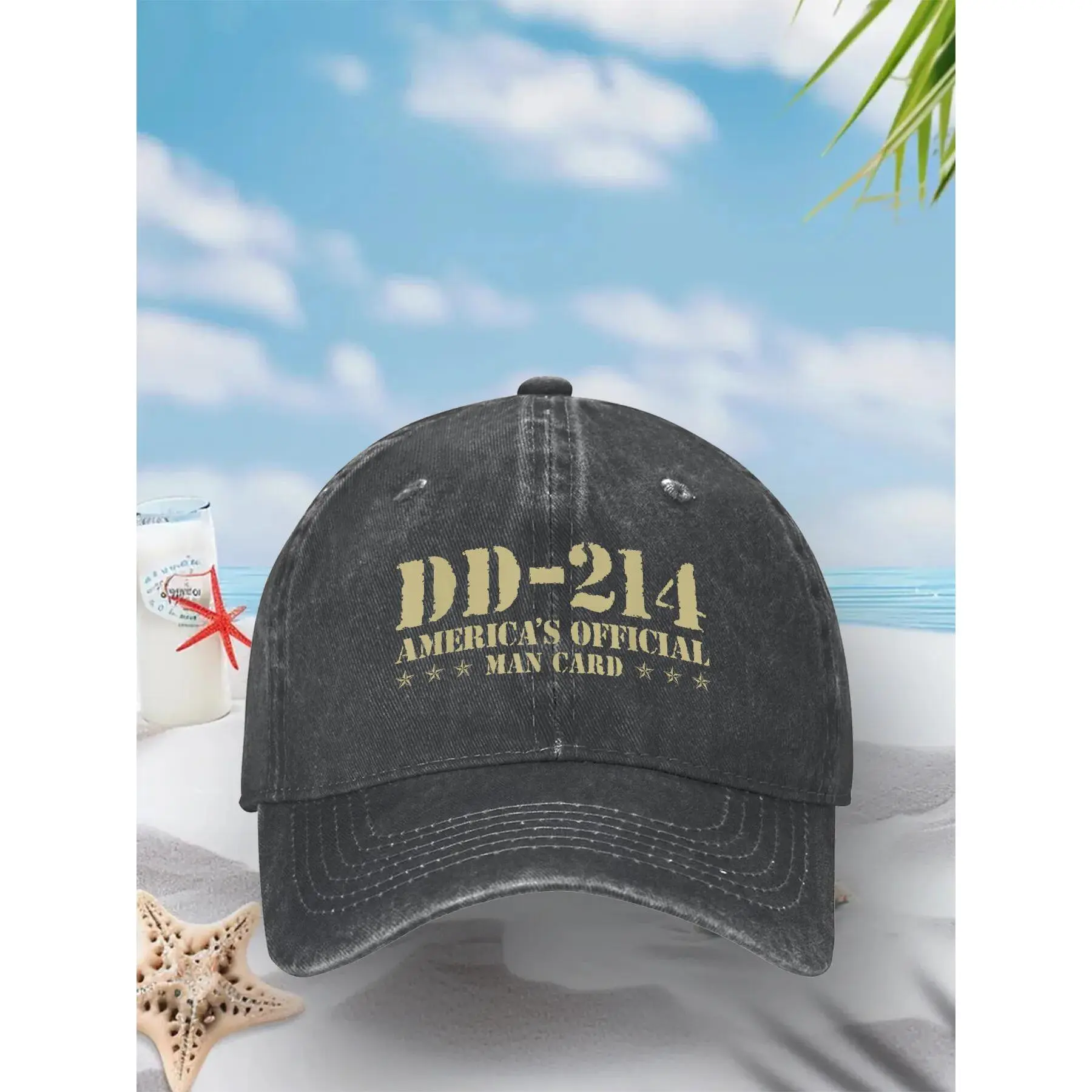 DD-214 America's Official Veteran Man Card Retro Army Snapback Hat - Men's Snapback Hats, Curved Brim, UV Protection, Casual Use Fashion Accessory Cap