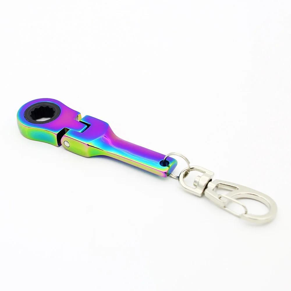 10mm Ratchet Wrench Mini Shaped JDM Metal Racing Keychain Key Chain Ring Keyring