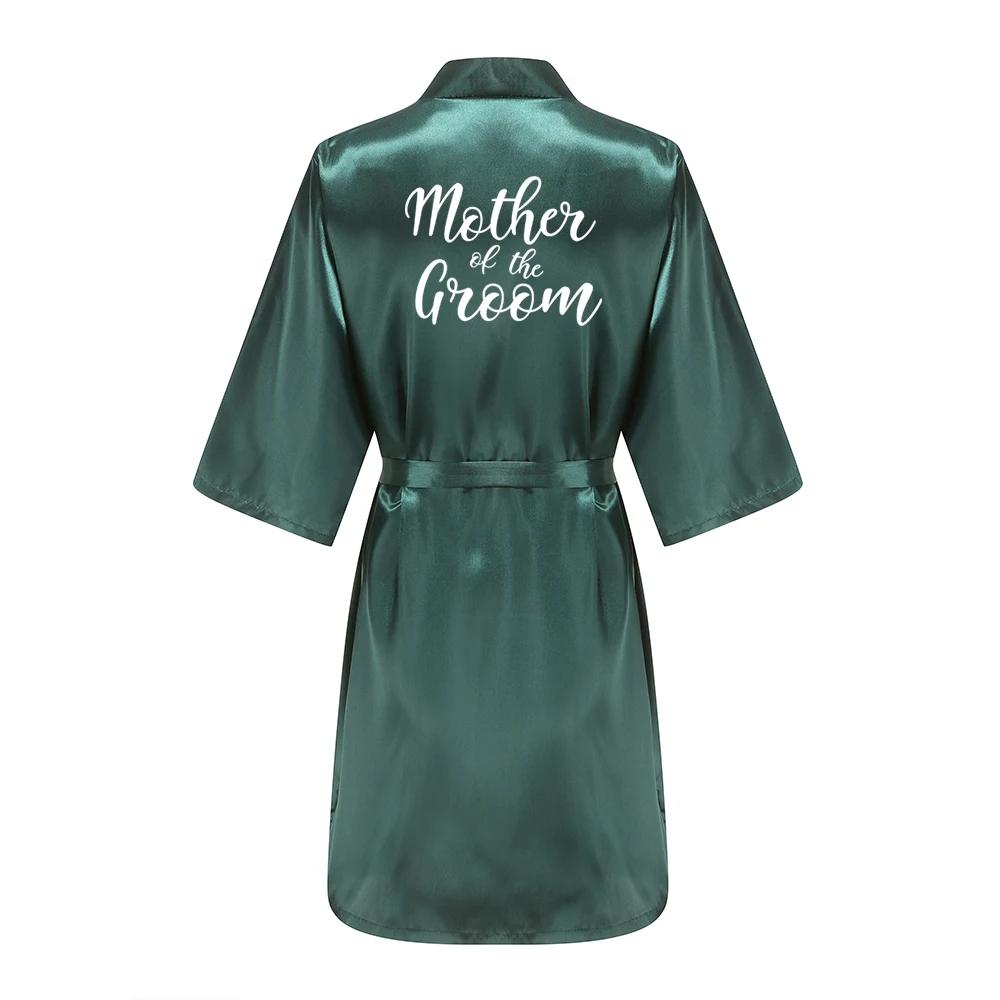 Wedding Party Team Bride Robe With White Letters Kimono Satin Pajamas Bridesmaid Bathrobe YE6522