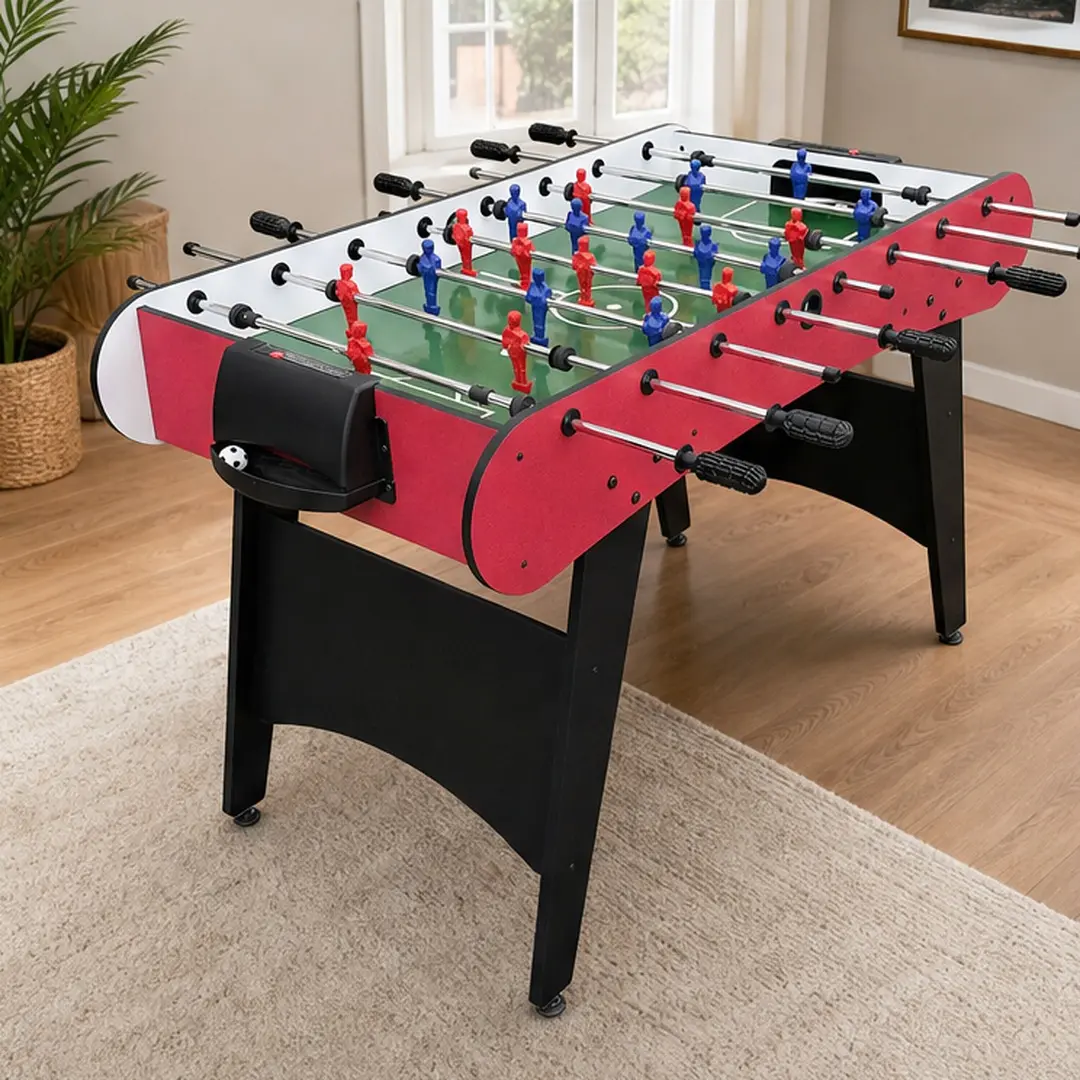 48-Inch ARCH Foosball Table (24.00in W x 48.00in D x 31.00in H) - MDF & Steel Construction with Wood Finish, Adjustable Play, 2 Plastic Balls, Easy Assembly, for Family Game Room, Friends, Fitness, Unisex, Sporty