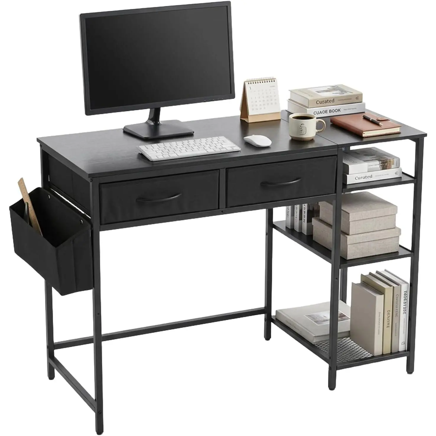 Minimalist Rectangular Office Desk - Space-Saver Desk for Home Office, Study Computer Workstation, Sleek Everyday Work Table