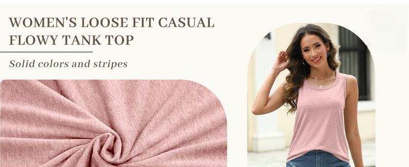 THE WELL KEPT Womens Loose Fit Casual Flowy Tank Tops Square Neck Trendy Sleeveless Summer Tops Clothes Outfits 2025