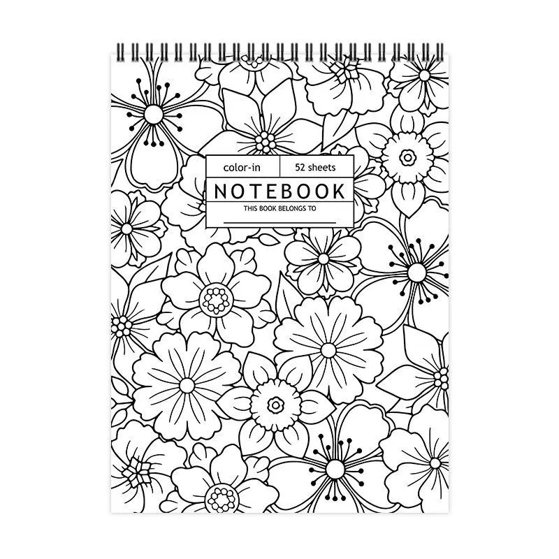 Colorful Spiral Floral Notebook, Daily Planner, Note-Taking, Idea Sketching, Coloring, Creative Inspiration, Weekly Organization, Gift for Mom