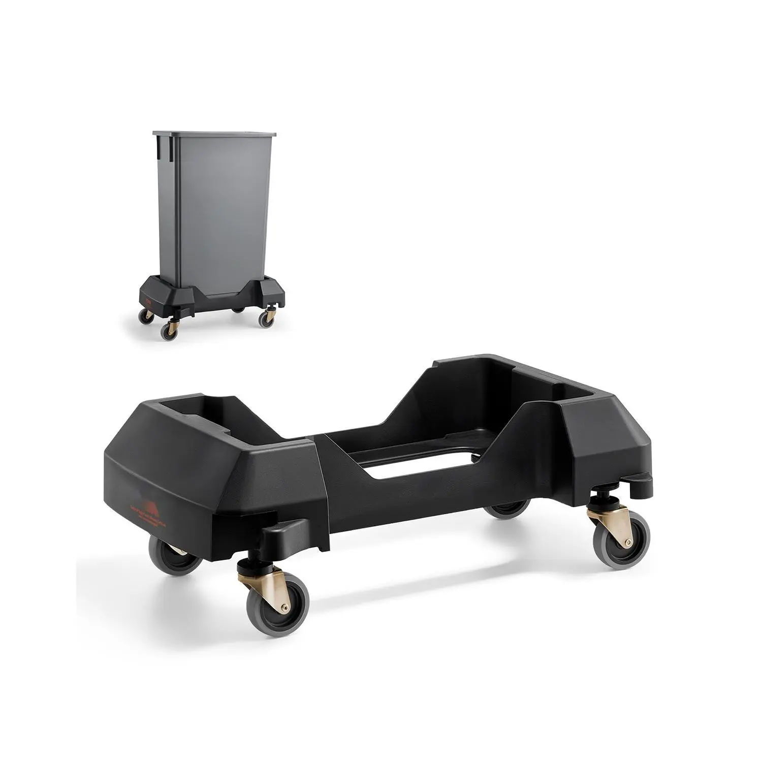 Slim Trash Can Dolly with Wheels for 16/23 Gallon Bins - Heavy Duty Mobile Trash Can Cart 200 lbs Capacity Durable Steel Frame, Smooth Rolling Casters, Rust-Resistant Construction Ideal for Kitchen, Garage, Office, or Outdoor Use