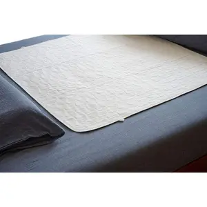 2 Pack Cotton Top Quilted Underpad, Waterproof Extra Absorbent Use for Incontinence Bed Pads,Washable and Reusable Pet Pads (34" x 36")